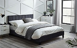 Rosa Grey or Cream Velvet Bed in Box JB