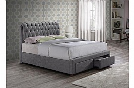 Valentino Grey 2 Drawer Bed